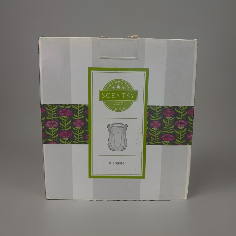 Scentsy Alabaster Electric Wax Warmer 6in White Full Size Retired New In Box